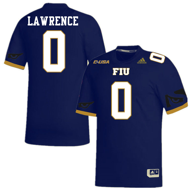 #0 Shomari Lawrence FIU Jersey,Florida International University Panthers Football Jersey-Navy #0 Shomari Lawrence FIU Jersey,Florida International University Panthers Football Jersey-Navy